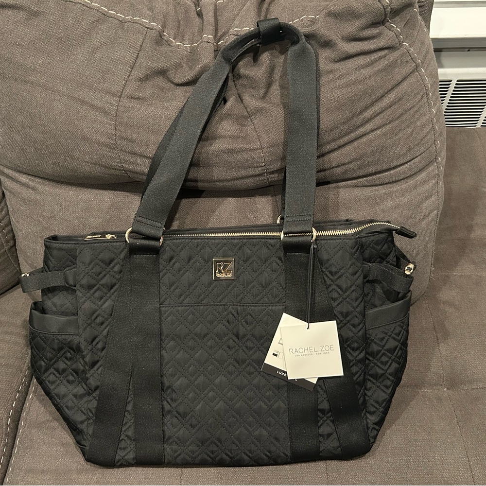 Rachel Zoe Quilted Black Baby Bag